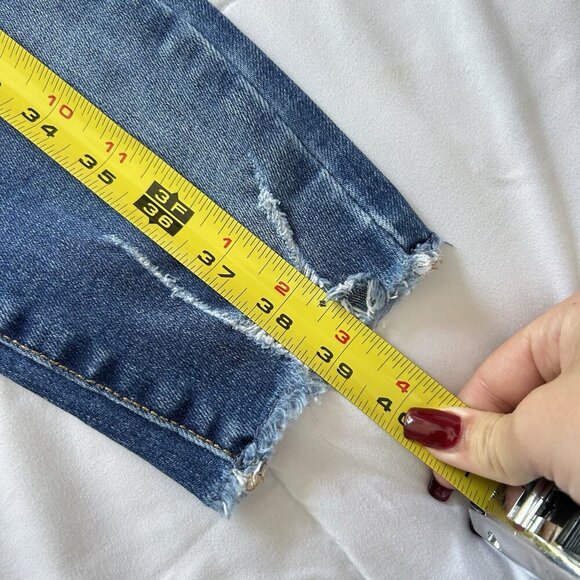 Aeropostale Super High Rise Curvy Jeggings Womens 4 Reg Denim Distressed Blue - Picture 4 of 7